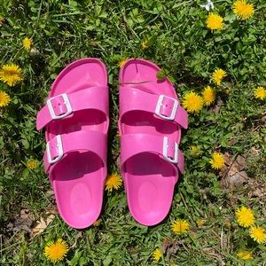 Pink Birkenstock sandals 🌸
